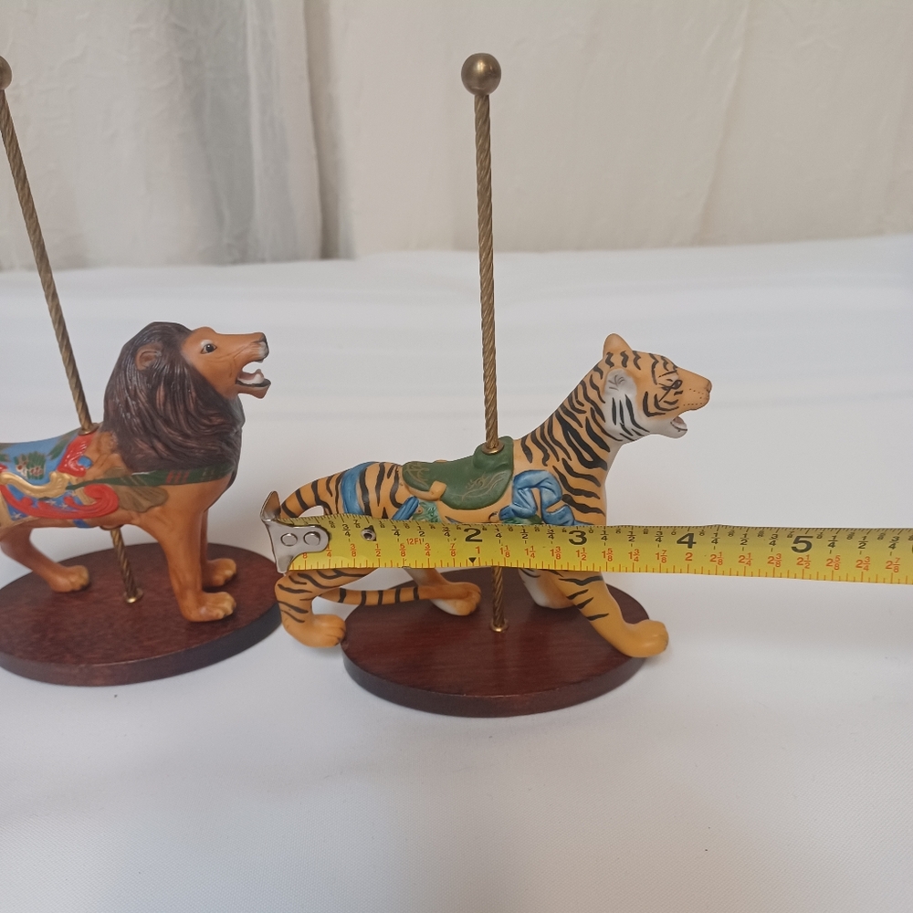 Vintage 1988 Tiger and Lion Figurine Set - Picture 9 of 16